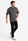 Smokey Grey Oversized 220 GSM 100% Cotton T-Shirt