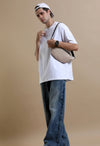 White Oversized 220 GSM 100% Cotton T-Shirt