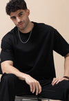 Black Oversized 220 GSM 100% Cotton T-Shirt