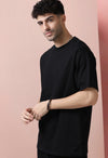Black Oversized 220 GSM 100% Cotton T-Shirt
