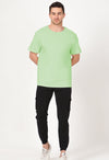 Sea Green Regular Fit Cotton T-Shirt