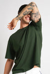 Green Oversized 220 GSM 100% Cotton T-Shirt