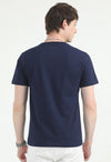 Navy Blue Regular Fit Cotton T-Shirt