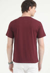 Maroon Regular Fit Cotton T-Shirt