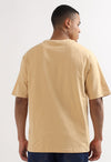 Beige Oversized 220 GSM 100% Cotton T-Shirt