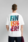 Finisher Printed White Oversized T-Shirt