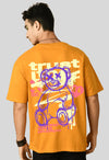 Trust Bear Printed Mustard Oversized T-shirt