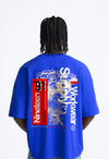 Nineteen 91 Printed Blue Oversized T-Shirt