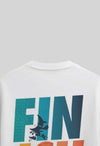 Finisher Printed White Oversized T-Shirt